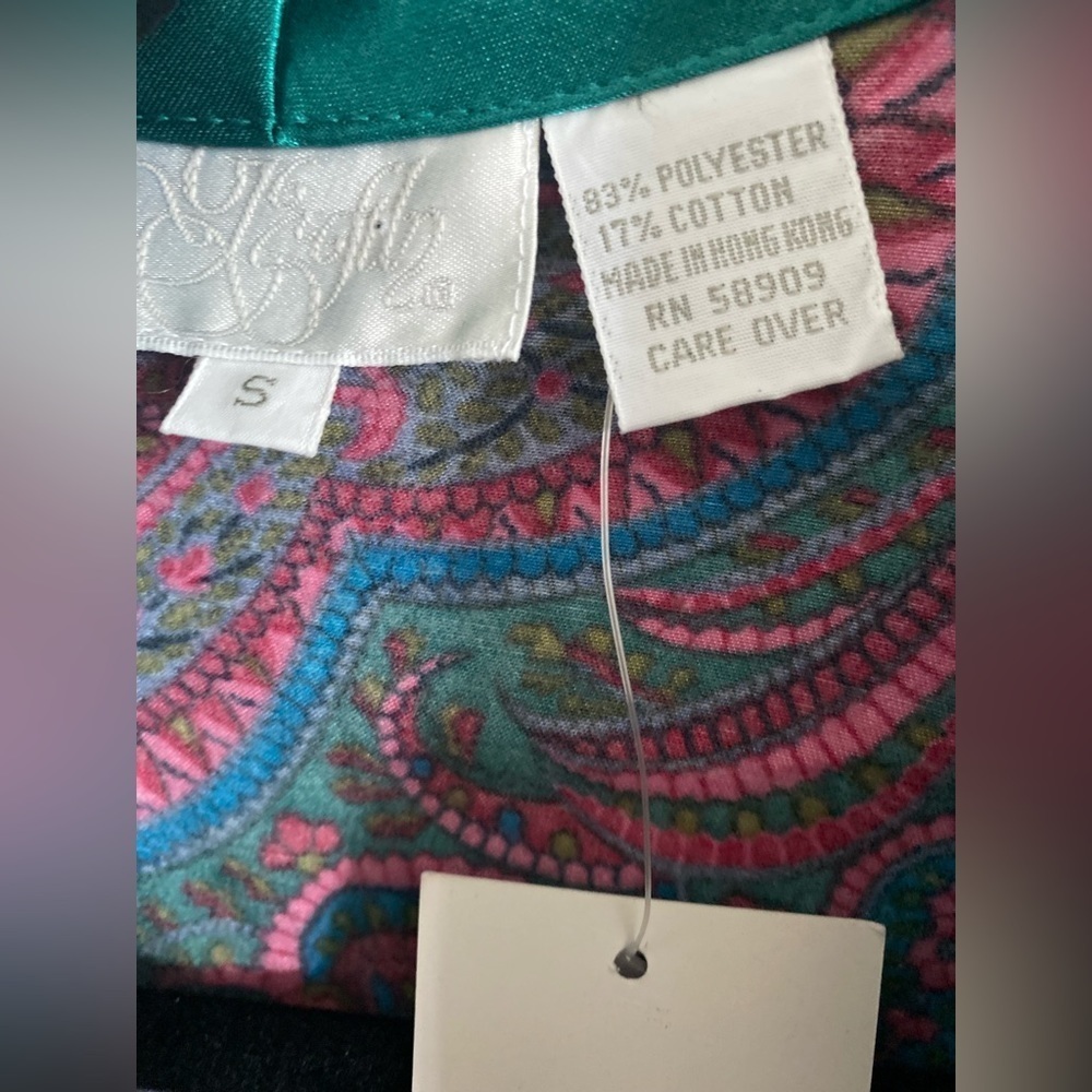 BNWT Beautiful Robe Men Women Multicolor Maxi Length Shimmery Fabric Sz S - Picture 6 of 7